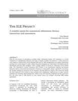 The ILE project: A scalable option for customized information literacy instruction and assessment