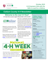 Clallam County 4-H Newsletter, October 2019