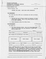 Personal data sheet- State dress revue information