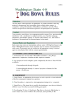 WA State 4-H Dog Bowl Rules