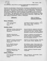 Commercial analytical laboratories serving residents of Washington