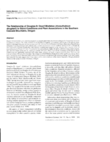 The relationship of Douglas-fir dwarf mistletoe (Arceuthobium douglasii) to stand conditions and plant associations in the southern Cascade Mountains, Oregon