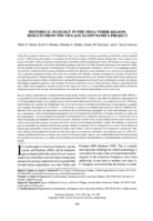 Historical Ecology in the Mesa Verde Region: Results From The Village Project