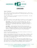 Grower's guide for vegetable crops: Onions