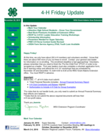 4-H Friday Update, November 20, 2015