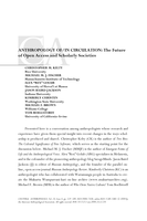 Anthropology of/in Circulation: The Future of Open Access and Scholarly Societies