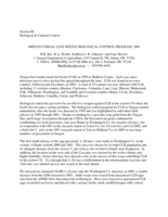 Oregon cereal leaf beetle biological control program, 2003