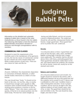 Judging rabbit pelts: 4-H leader guide