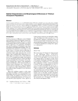 Habitat characteristics and morphological differences of Trifolium thompsonii populations