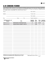 4-H Order Form for Member Materials