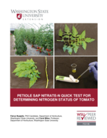 Petiole sap nitrate-N quick test for determining nitrogen status of tomato
