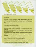 Feeding babies and little kids: First month