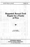 Suggested annual food supply for a family of five