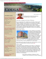 CougaRx Alumni Newsletter, September 2013
