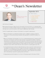 Dean's Newsletter, September 2015