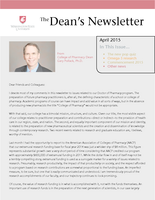 Dean's Newsletter, April 2015