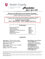 WSU Asotin County Extension Newsletter, April - June 2020