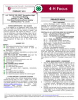 WSU Yakima County Extension 4-H Focus, February 2013