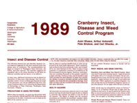 1989 cranberry insect, disease and weed control program