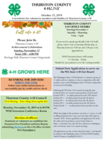 Thurston County 4-H LINK, October 25, 2019