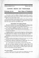 Canning fruits and vegetables