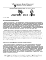 Vegetable Seed Notes, November 2008