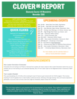 Clover Report, November 2018