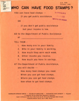 Who can have food stamps?