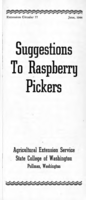 Suggestions to raspberry pickers