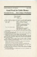 Good food for little money