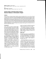 Summer Diets of Domestic Sheep Grazing Mountain Meadows in Northeastern Oregon