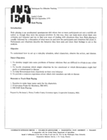 Leader's Guide: Role playing