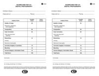 Scorecard for 4-H Digital Photography