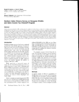 Northern Idaho Citizens Survey on Nongame Wildlife and Idaho Income Tax Checkoff Program