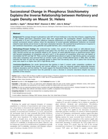 Successional Change in Phosphorus Stoichiometry Explains the Inverse Relationship between Herbivory and Lupin Density on Mount St. Helens