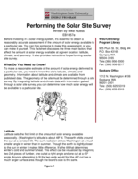 Performing the Solar Site Survey
