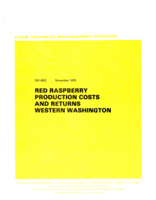 Red raspberry production costs and returns Western Washington