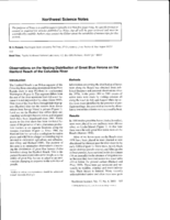 Observations on the nesting distribution of great blue herons on the Hanford Reach of the Columbia River