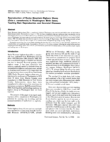 Reproduction of Rocky Mountain Bighorn Sheep (Ovis c. canadensis) in Washington:  Birth Dates, Yearling Ram Reproduction and Neonatal Diseases