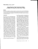 Energy Dispersive X-Ray Fluorescence Analysis of Obsidian From Dog Hill and Burns Butte, Oregon