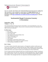 Snohomish/Skagit Extension Forestry E-Newsletter, September 2008