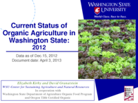 Current Status of Organic Agriculture in Washington State, 2012