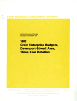 1982 grain enterprise budgets for the Davenport-Edwall area of Washington: three year rotation