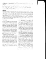 Fuel Consumption and Fire Behavior Associated with Prescribed Fires in Sagebrush Ecosytems