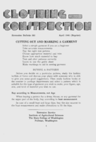 Clothing construction: Cutting out and marking a garment