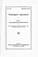 Washington agriculture: Part 7. Recommendations and resolutions