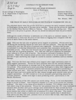 The price of early potatoes in the state of Washington 1950-56