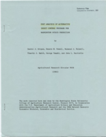 Cost analysis of alternative insect control programs for Washington potato production