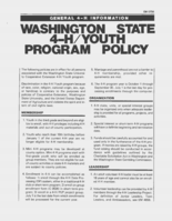 Washington state 4-H/youth program policy