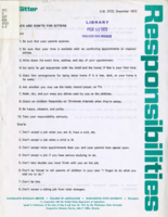 Do's and don'ts for sitters